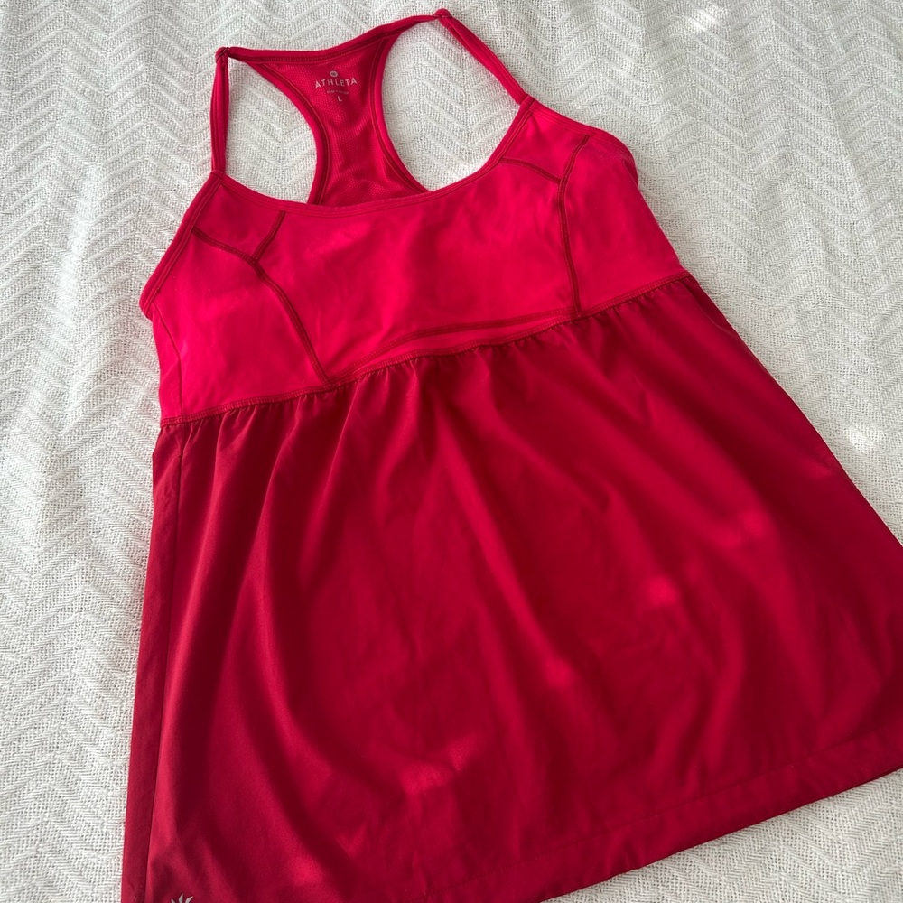 Athleta Hot pink/red Athletic Tank Top